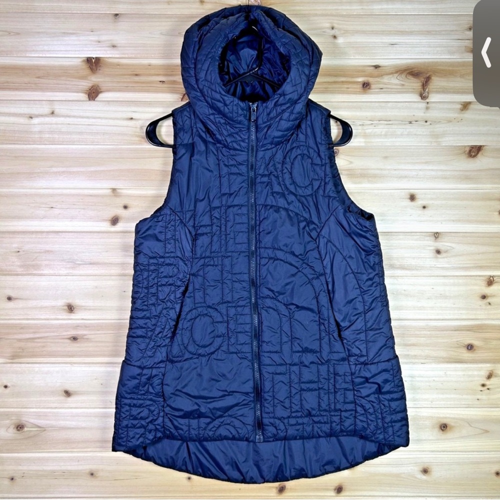 The North Face Women's Black Hooded Long Vest Medium